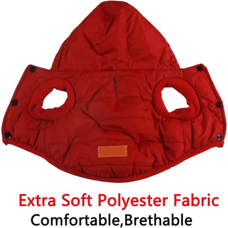 【並行輸入品】 Vecomfy Fleece Lining Extra Warm Dog Hoodie in Winter for Large Dog_5