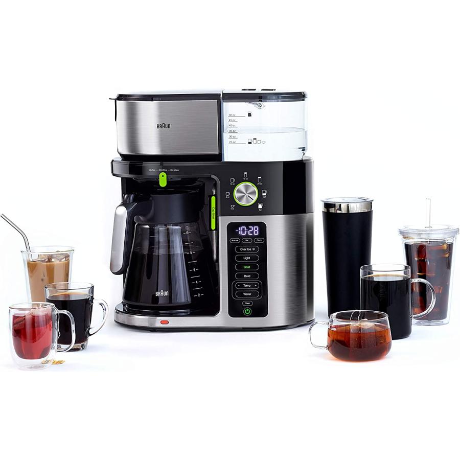 BRAUN MultiServe コーヒーメーカー コーヒーメーカー マルチサーブ 10カップ ガラスカラフェ ホット