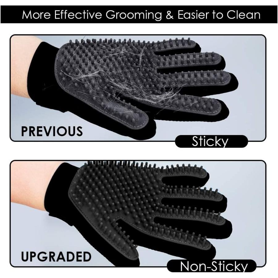 Upgrade Version Pet Grooming Glove - Gentle Deshedding Brush Glove - Efficient Pet Hair Remover Mitt - Enhanced Five Finger Design - Perfect for Do｜dep-good-choice｜02