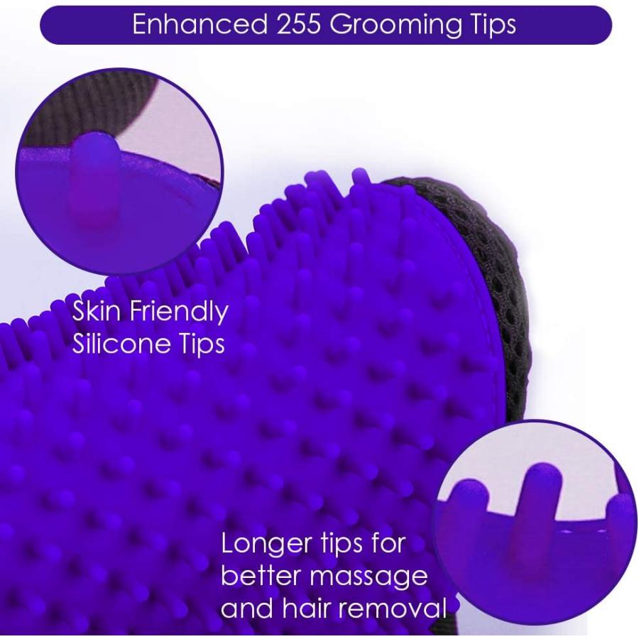 Upgrade Version Pet Grooming Glove - Gentle Deshedding Brush Glove - Efficient Pet Hair Remover Mitt - Enhanced Five Finger Design - Perfect for Do｜dep-good-choice｜03