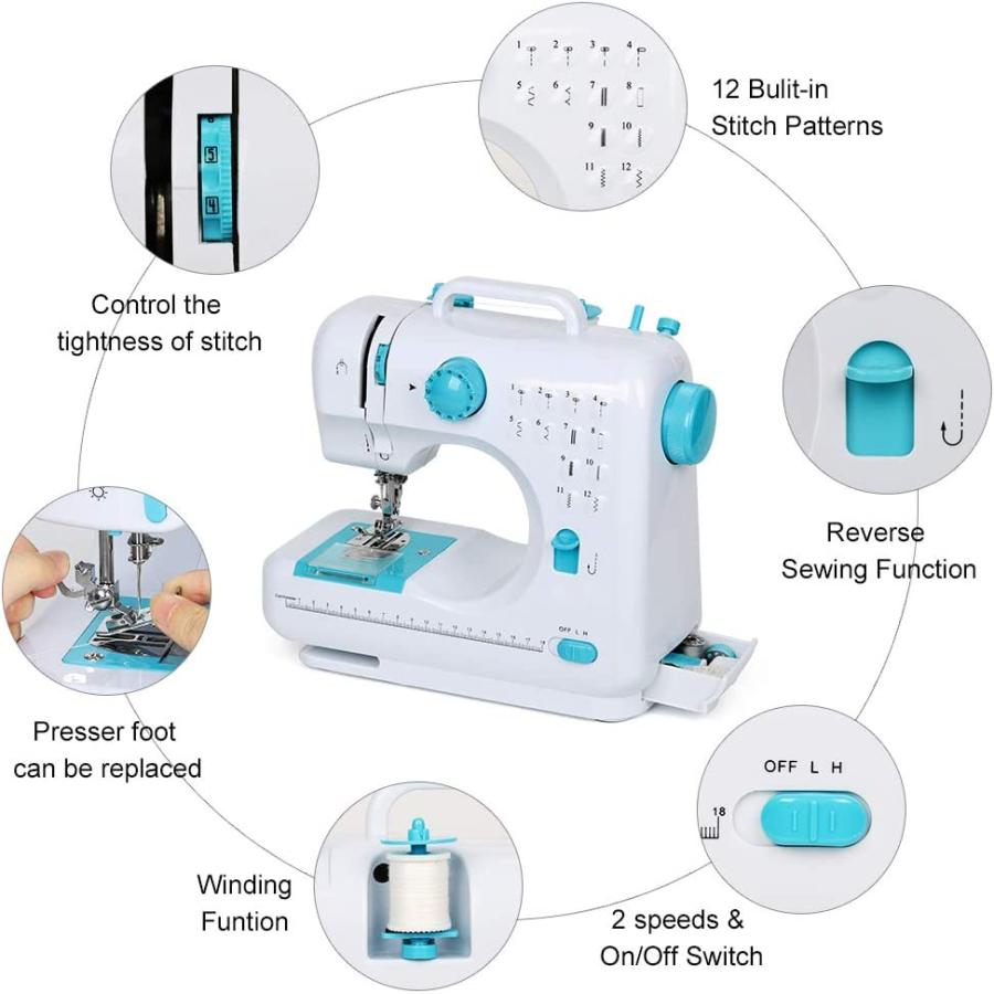 NEX ポータブル裁縫機 ダブルスピード 初心者アートクラフト 12