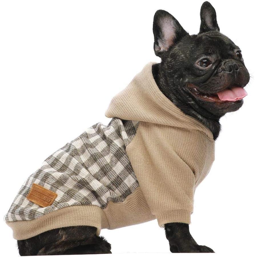 新品セール・送料無料 Fitwarm Knitted Pet Clothes Dog Sweater Hoodie Sweatshirts Pullover Cat Jackets Khaki XL　並行輸入品