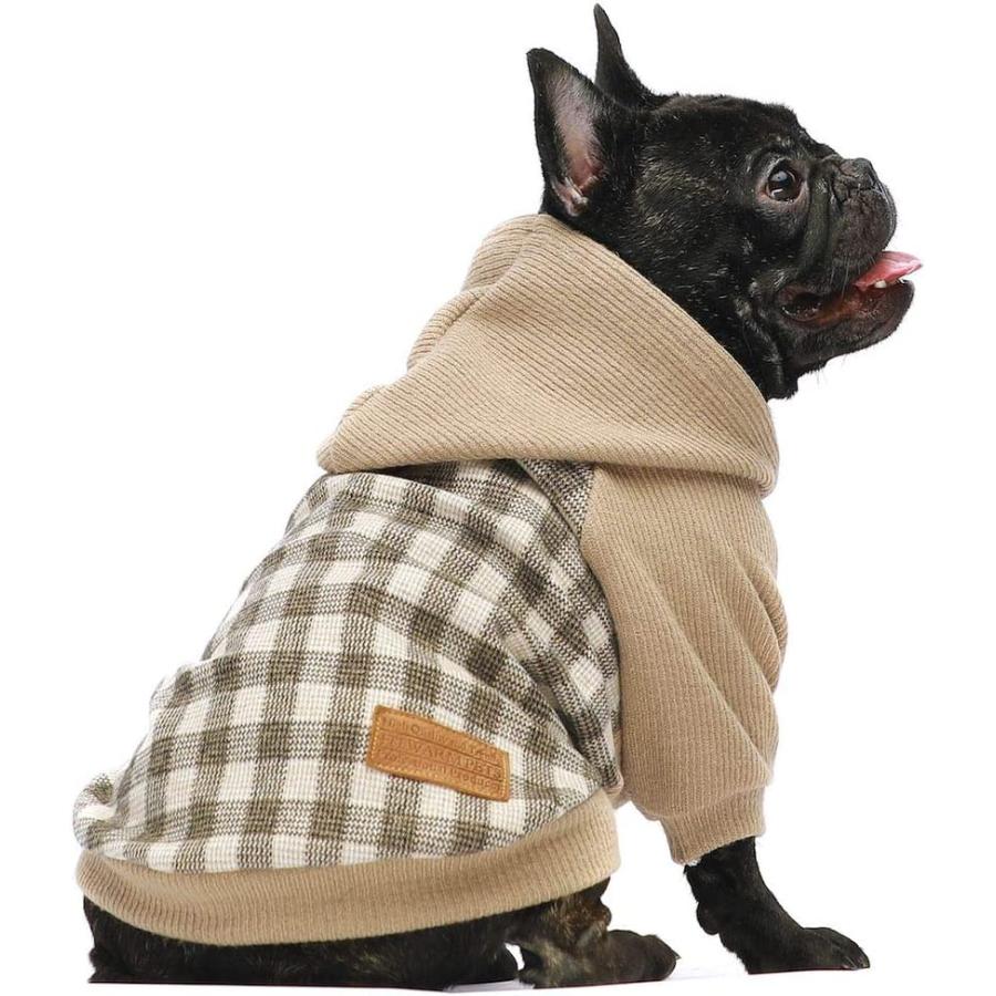 新品セール・送料無料 Fitwarm Knitted Pet Clothes Dog Sweater Hoodie Sweatshirts Pullover Cat Jackets Khaki XL　並行輸入品