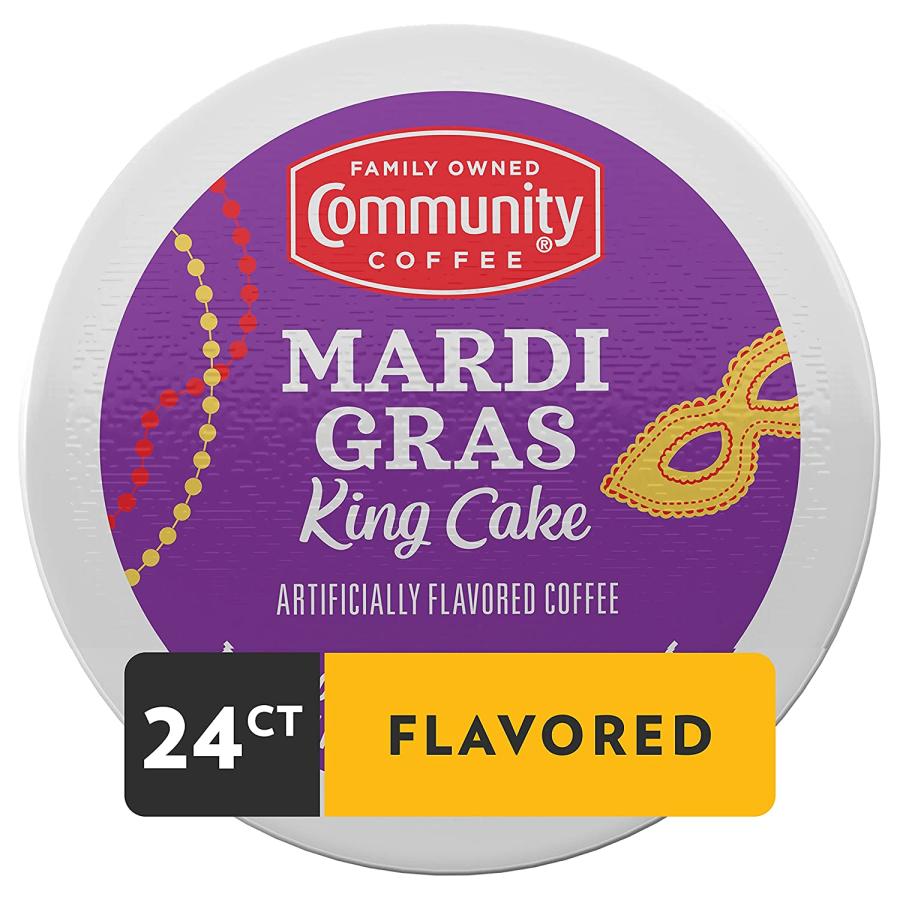Community Coffee Mardi Gras King Cake Flavored 24 Count Coffee Pods  Medium Roast  Compatible with Keurig 2.0 K-Cup Brewers  24 Count (Pack of 1)｜dep-good-choice｜02