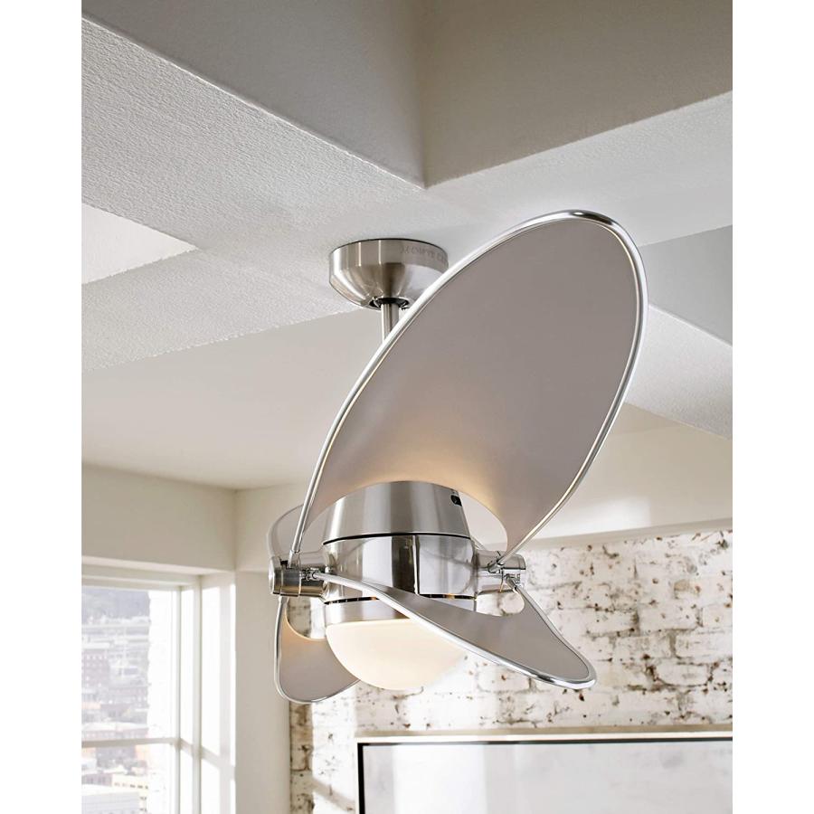 【在庫限りの大特価】 Monte Carlo 4BFR54BSD-V1 Butterfly Modern Damp Locations Outdoor/Indoor 54inch Ceiling Fan with LED