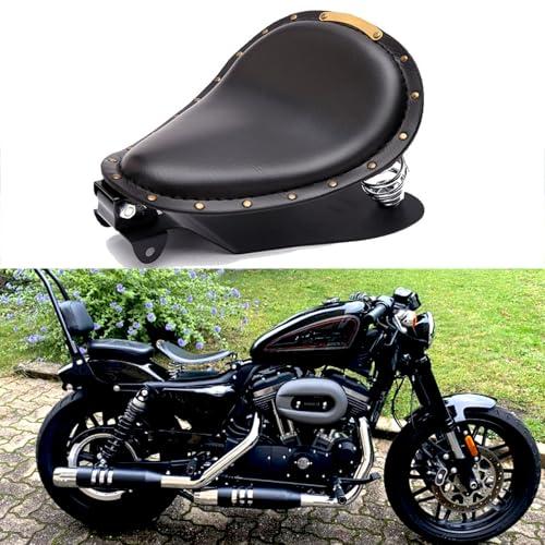ハーレーFLH用ソロシートブラック ハーレー ソロシート スプリング 黒 ブラック ショベル パン サドル