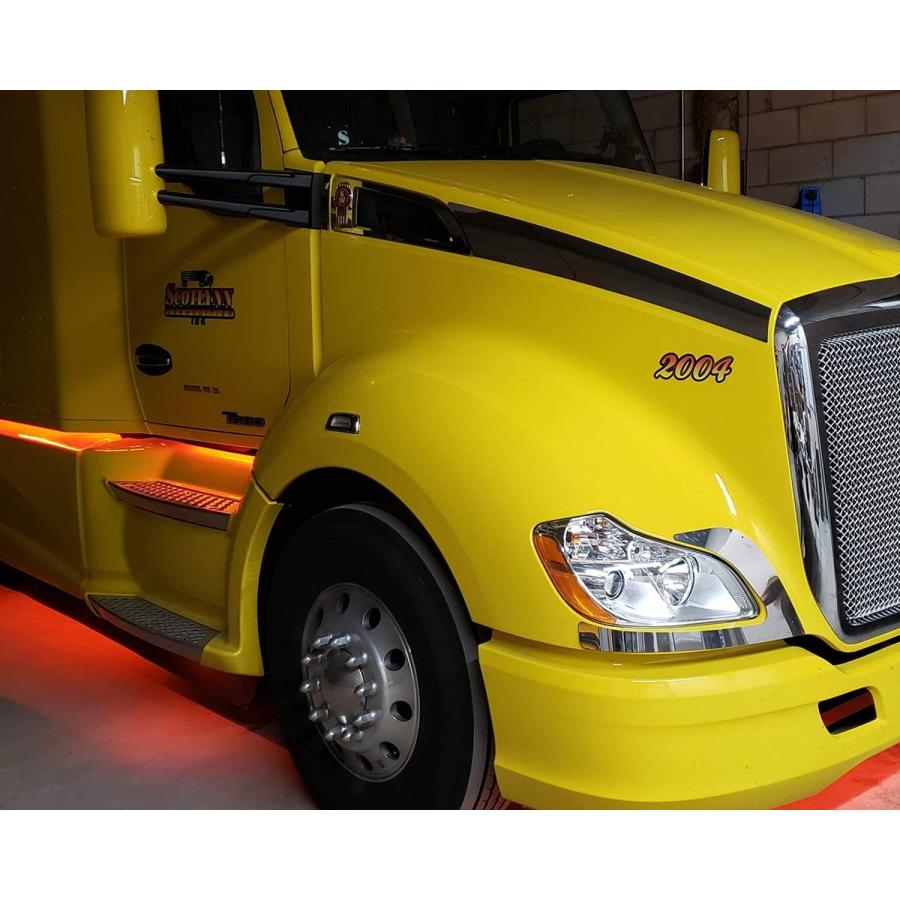 【並行輸入品】 iJDMTOY (2)スーパーブライトアンバーフルLEDサイドマーカーライト Kenworth、Peterbilt対応 76-001-_3