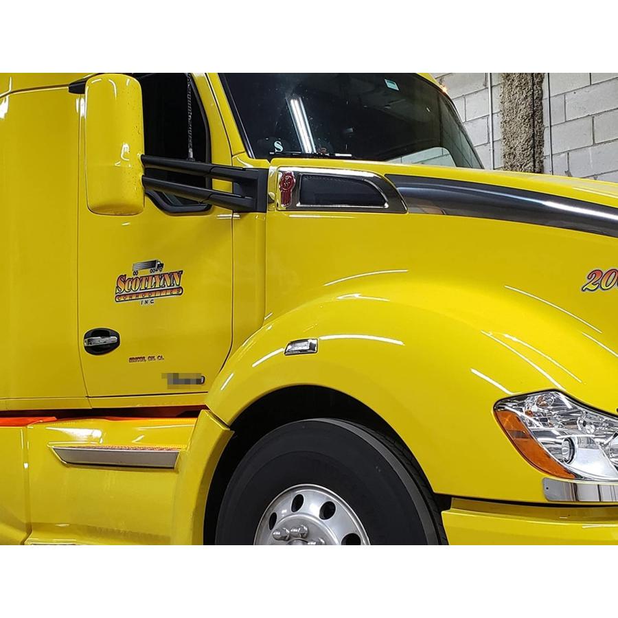 【並行輸入品】 iJDMTOY (2)スーパーブライトアンバーフルLEDサイドマーカーライト Kenworth、Peterbilt対応 76-001-_4