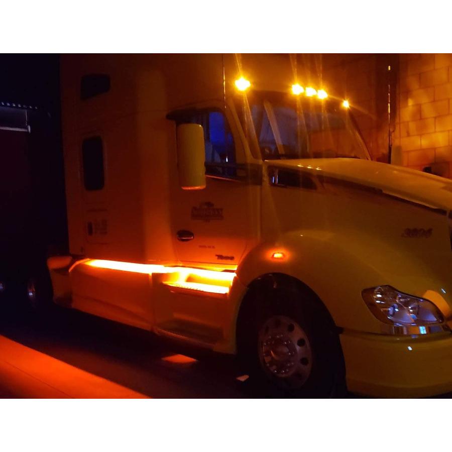 【並行輸入品】 iJDMTOY (2)スーパーブライトアンバーフルLEDサイドマーカーライト Kenworth、Peterbilt対応 76-001-_5