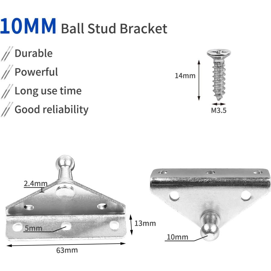 季節のおすすめ商品 OTUAYAUTO 10mm Ball Stud Bracket for Gas Spring/Prop/Lift Support/Struts 2Pcs　並行輸入品