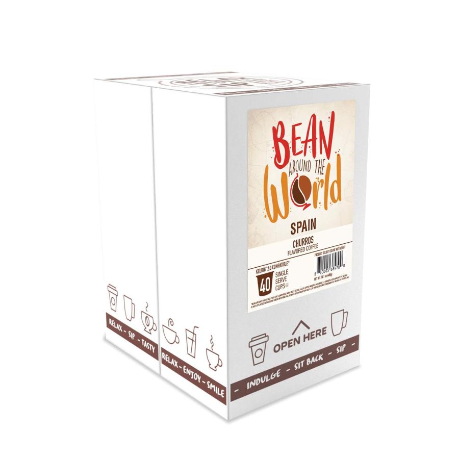 Bean Around The World Churro Flavored Coffee Compatible With 2.0 Keurig K Cup Brewers  40 Count　並行輸入品｜dep-good-choice｜04