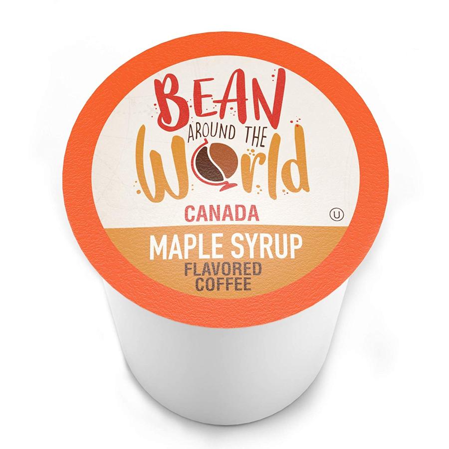 BEAN AROUND THE WORLD Flavored Coffee Compatible With 2.0 Keurig K Cup Brewers  Maple Syrup  40 Count　並行輸入品｜dep-good-choice｜02
