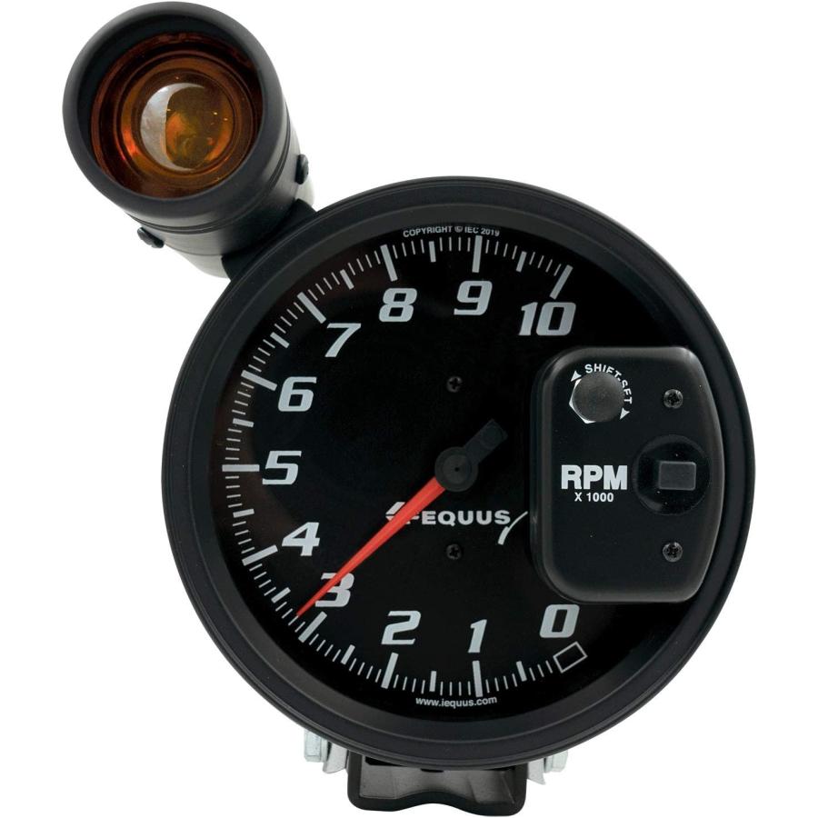 【並行輸入品】 Equus E6080 5inch Tachometer 10K RPM Black Dial & Shift Light ...