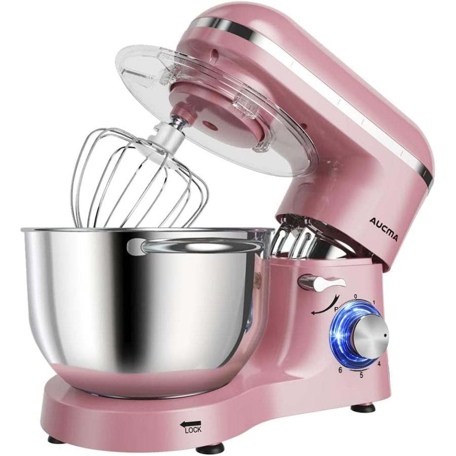 Aucma Stand Mixer 6.5QT 660W 6Speed TiltHead Food Mixer Kitchen