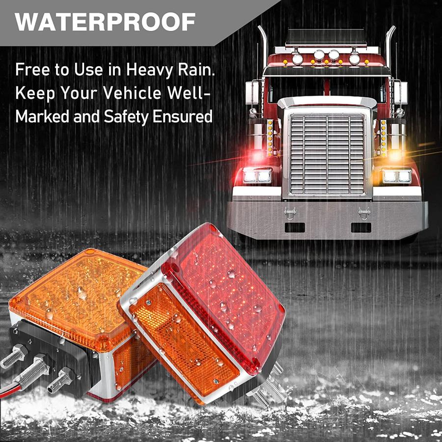 並行輸入品】 RED WOLF Truck Trailer Pedestal Light Turn Signal