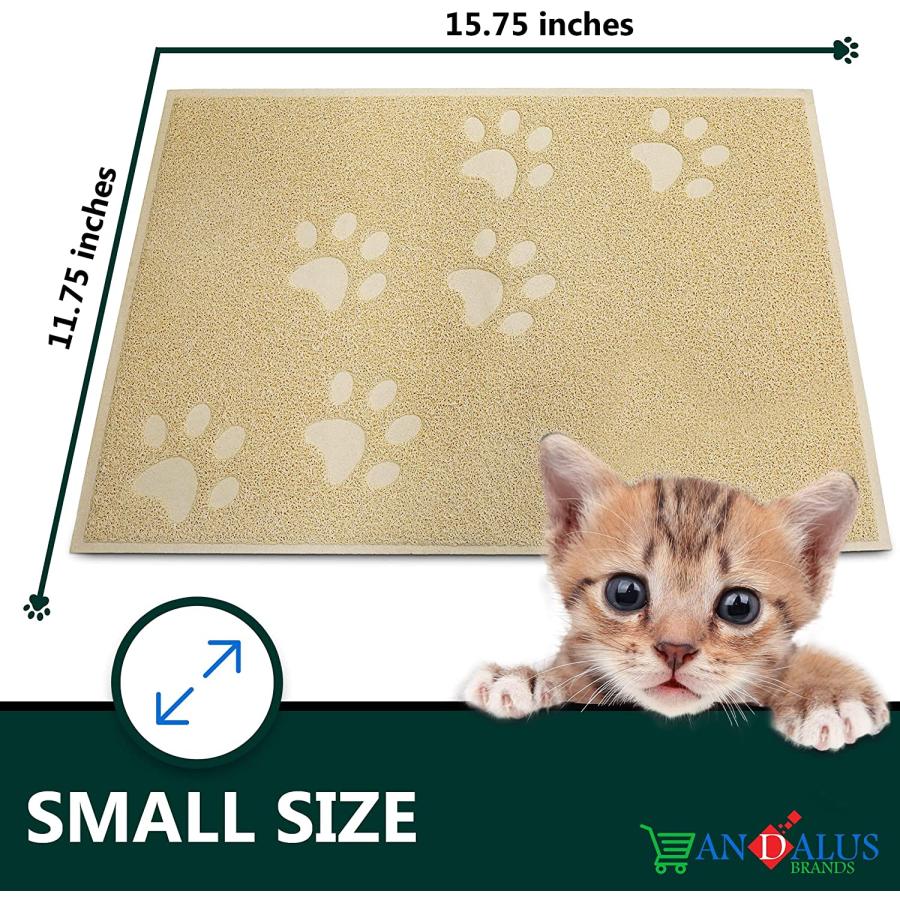 売り物 ANDALUS Cat Litter Mat - Kitty Litter Trapping Mat for Litter Boxes - Kitty