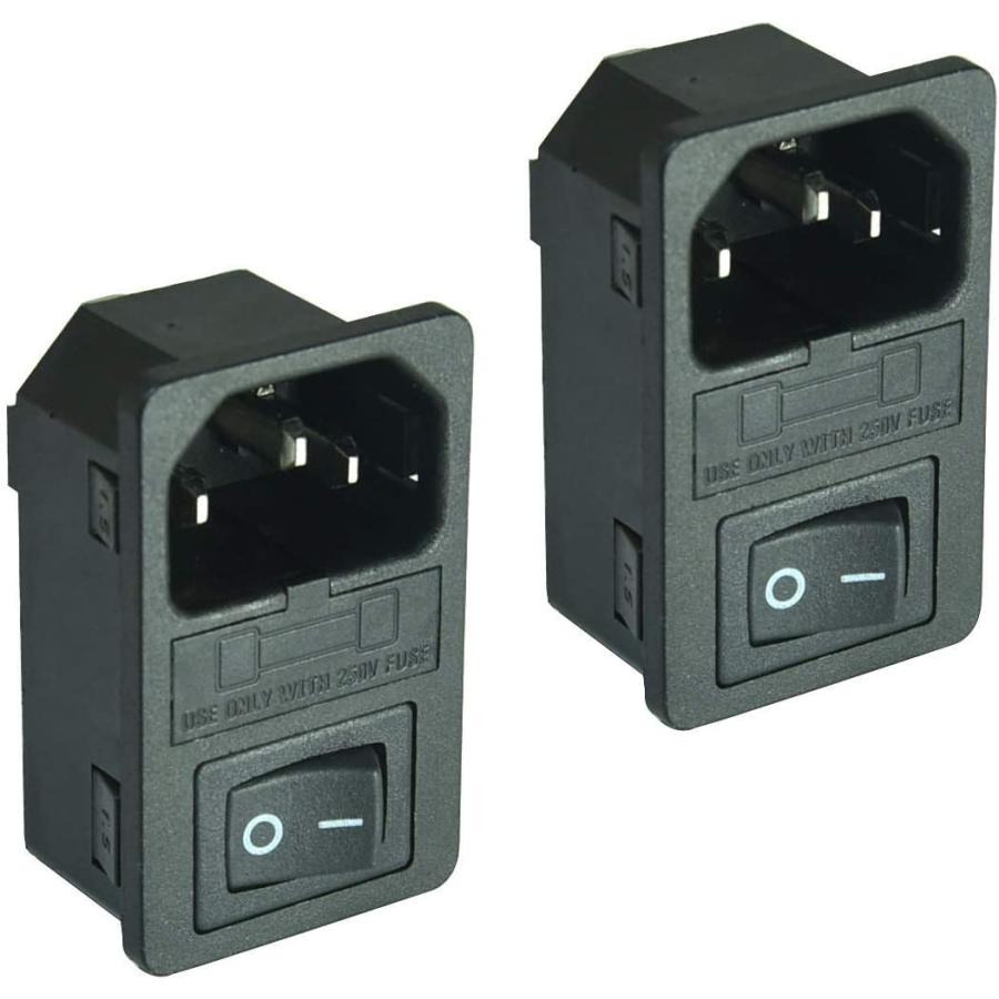 【並行輸入品】 2pcs FILSHU Large Current Inlet Male Power Socket with 15A ...