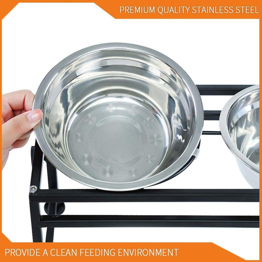 【並行輸入品】 FOREYY Adjustable Raised Pet Bowls for Dogs and Cats - Elevated Iroの画像