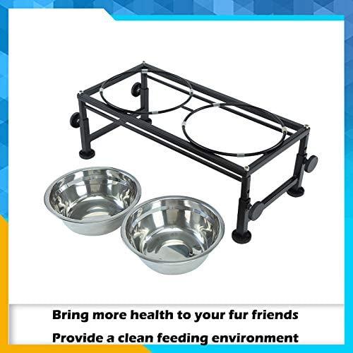 【並行輸入品】 FOREYY Adjustable Raised Pet Bowls for Dogs and Cats - Elevated Iroの画像