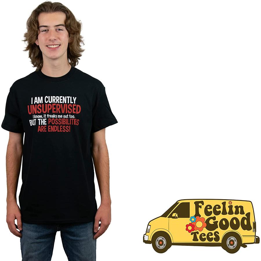 【並行輸入品】 Currently Unsupervised Novelty Graphic Sarcastic Funny T Shirt 2XL_2