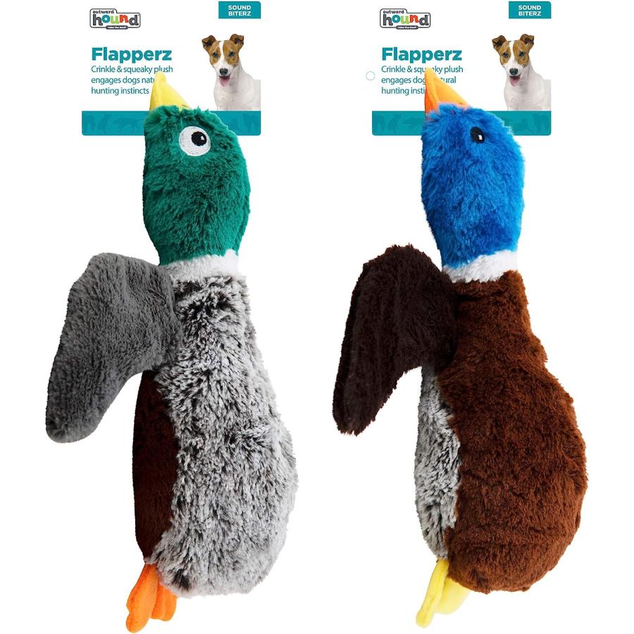 Outward Hound Flapperz Plush Crinkle Duck Dog Toy  2-Pack - Grunt  Crinkle & Flop  Small　並行輸入品｜dep-good-choice｜02