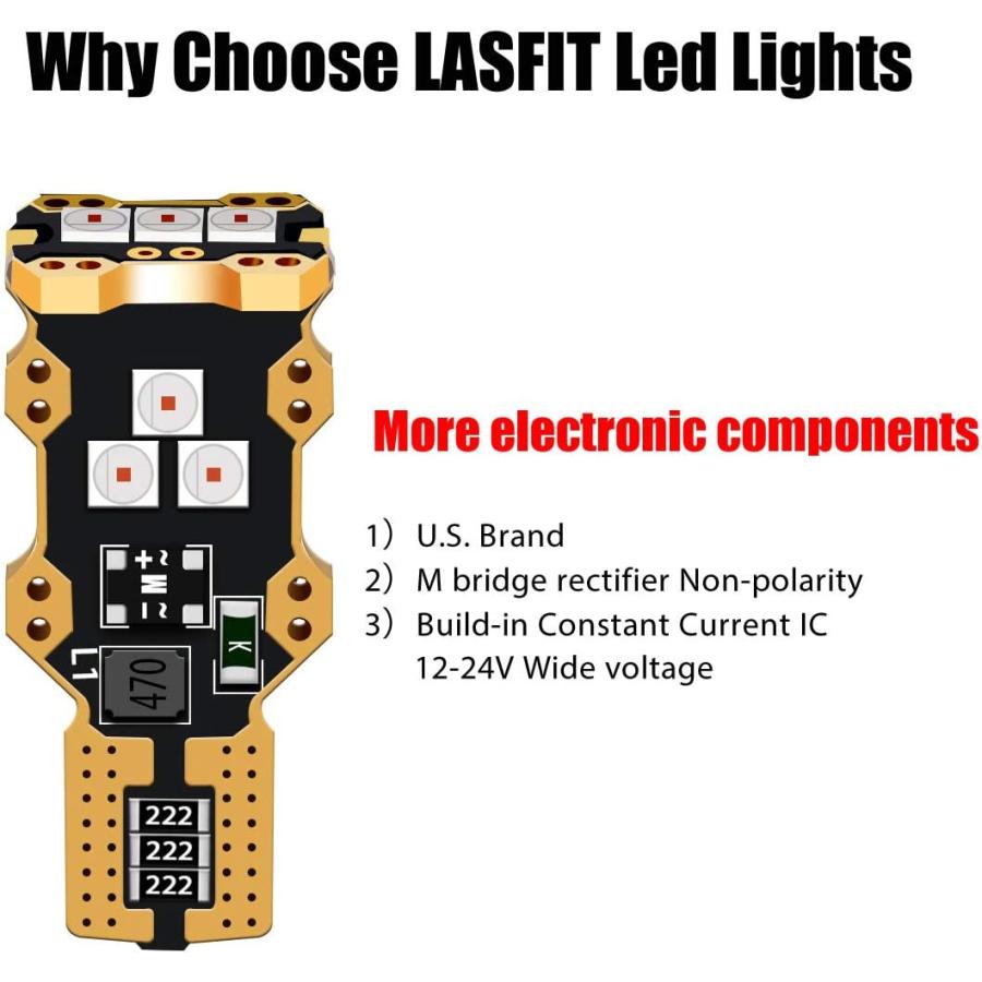 【並行輸入品】 LASFIT 921 912 LED Bulbs Cargo Light High Mount Stop 3rd Brake Ligh_6