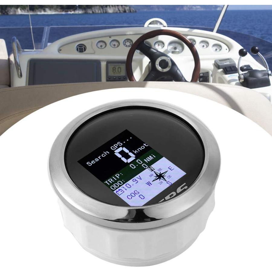 Digital　GPS　Speedometer　Car　85mm　LCD　Boat　並行輸入品　Odometer　(Black)　Speed　for　Gauge