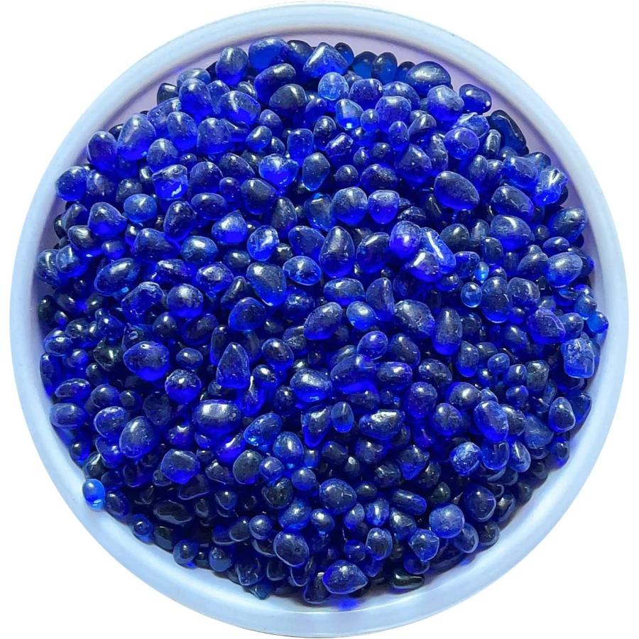 KISEER クリアアクアリウムガラスストーン バルク 1ポンド シーグラスビーズ 宝石 ビー玉 小石 砂利 岩 水槽 庭 花瓶 多肉植物の