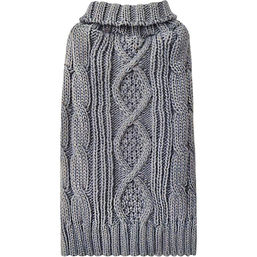 参考価格 KYEESE Dog Sweaters for Small Medium Dogs with Golden Thread Turtleneck Dog Cable Knit Pet Sweater f