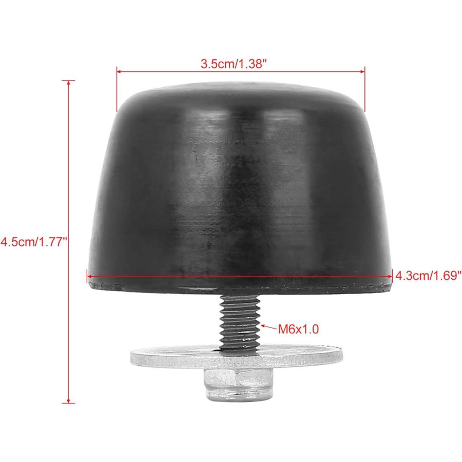 【並行輸入品】 X AUTOHAUX 2 Pcs Black Rubber Bumper Cushion Hood Bump Stop for Jeeの画像
