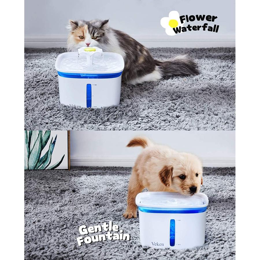 【並行輸入品】 Veken 95oz/2.8L Pet Fountain Automatic Cat Water Fountain Dog Wate_1