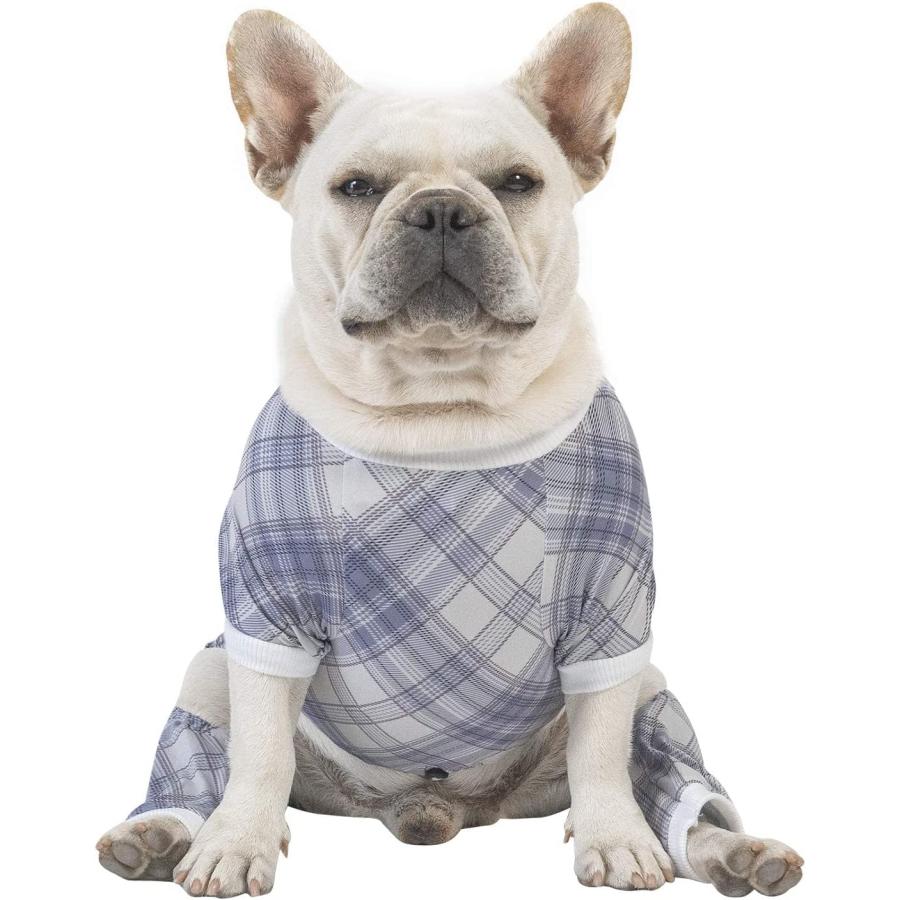 ブランド登録なし - 【並行輸入品】 CuteBone Classic Plaid Small Dog Pajamas Stretchy Cat Clothes for D