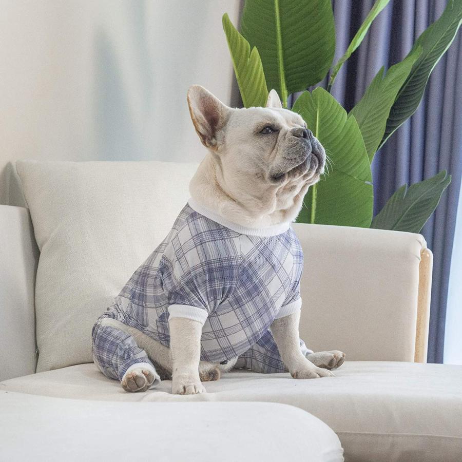 ブランド登録なし - 【並行輸入品】 CuteBone Classic Plaid Small Dog Pajamas Stretchy Cat Clothes for D