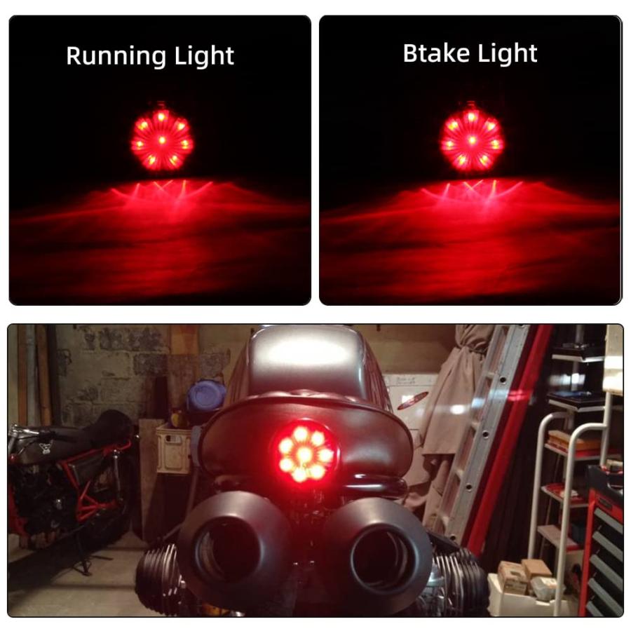 【並行輸入品】 自動二輪車 テールランプ 赤いこと 8 LED 立ちふさがる照明ランプ ハーレー クリーヴァ ボバー 喫茶店 レーサー自動二輪車用 DRE