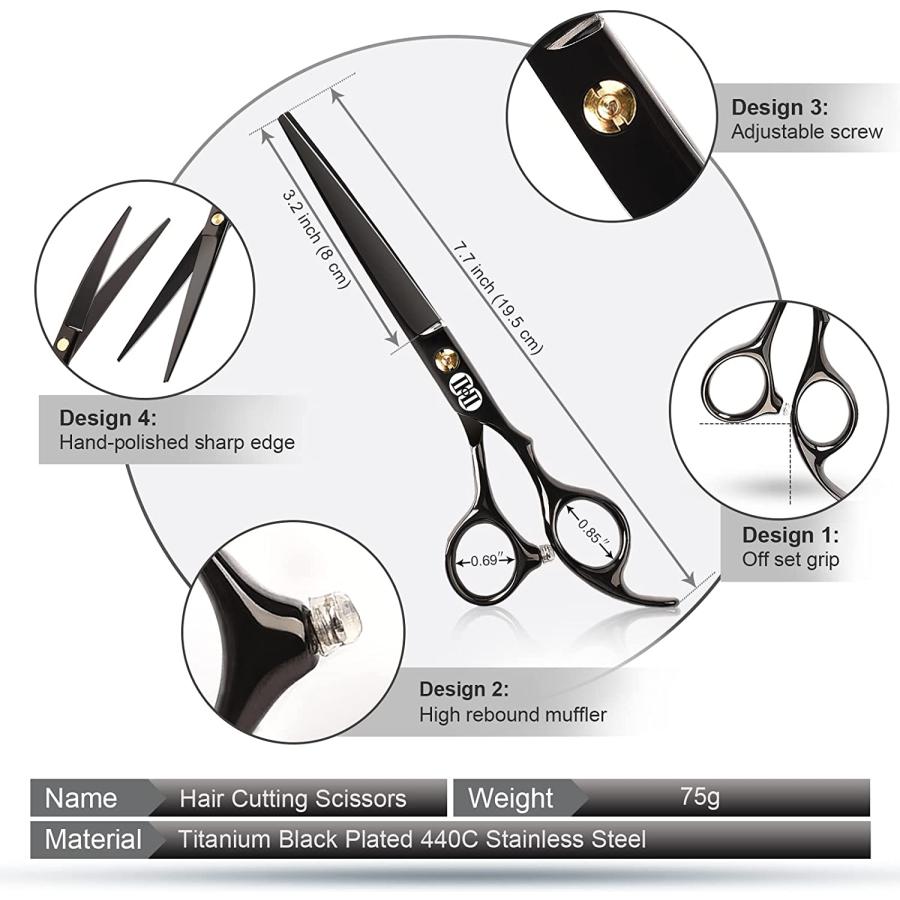 並行輸入品】 CIICII 犬用グルーミングはさみキット 7インチ