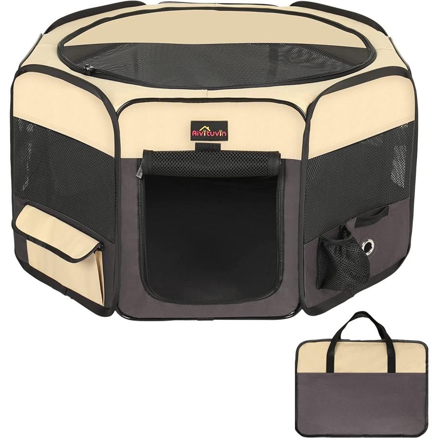 Fold up dog playpen best sale