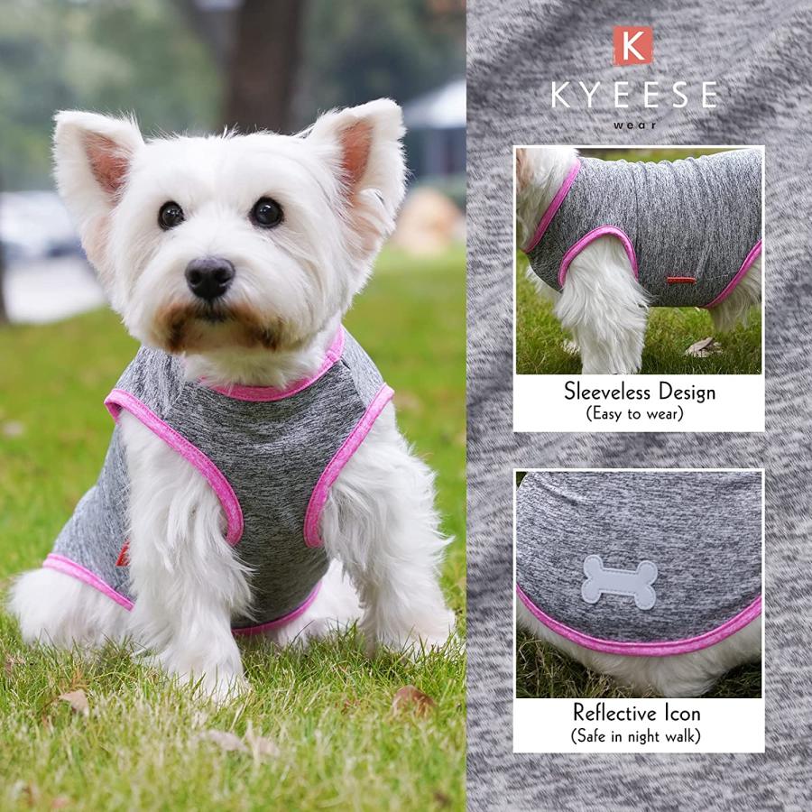 直営公式サイト KYEESE 2 Pack Dog Shirts Quick Dry Soft Stretchy Dog T-Shirts with Reflective Label Tank Top Sun Pro