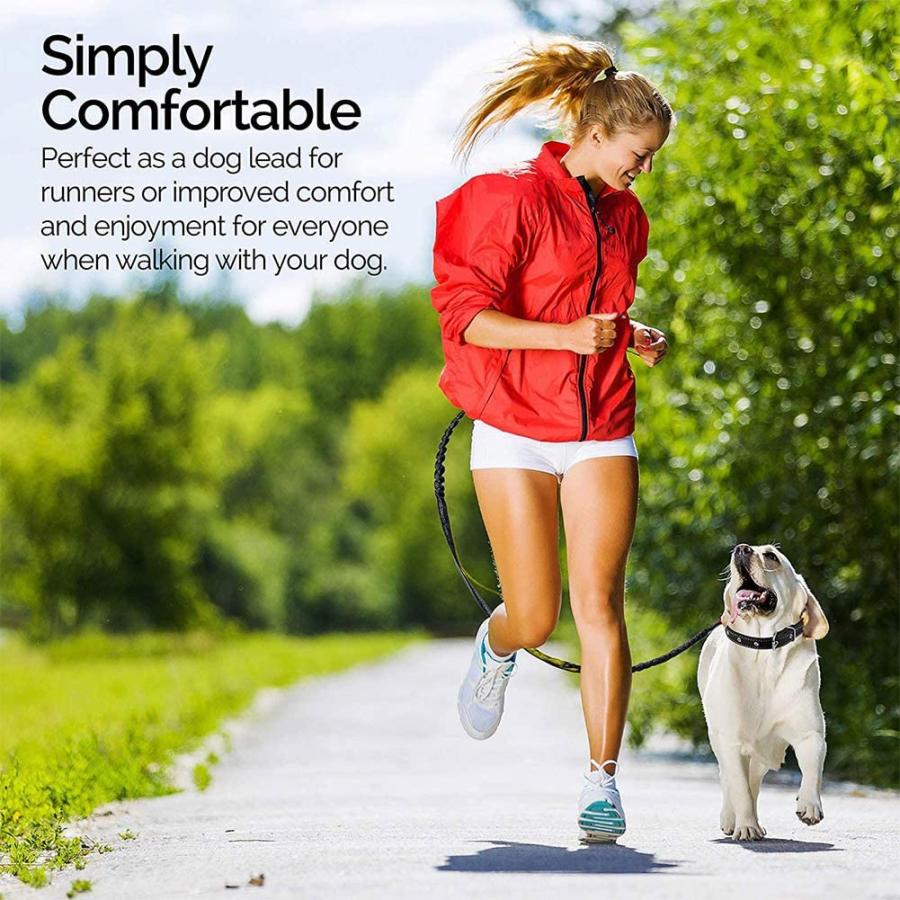 【並行輸入品】 Hands Free Dog Leash Reflective Running Dog Leash with Double Padde_7