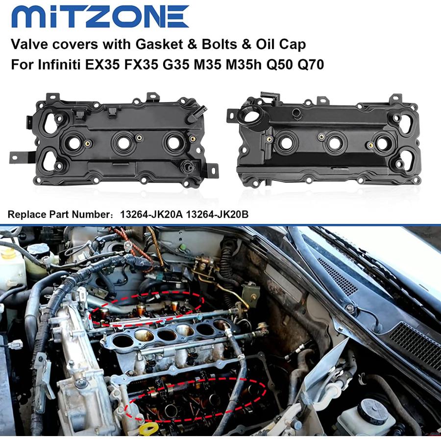 カバル 並行輸入品】MITZONE エンジンバルブカバー ガスケットとボルト