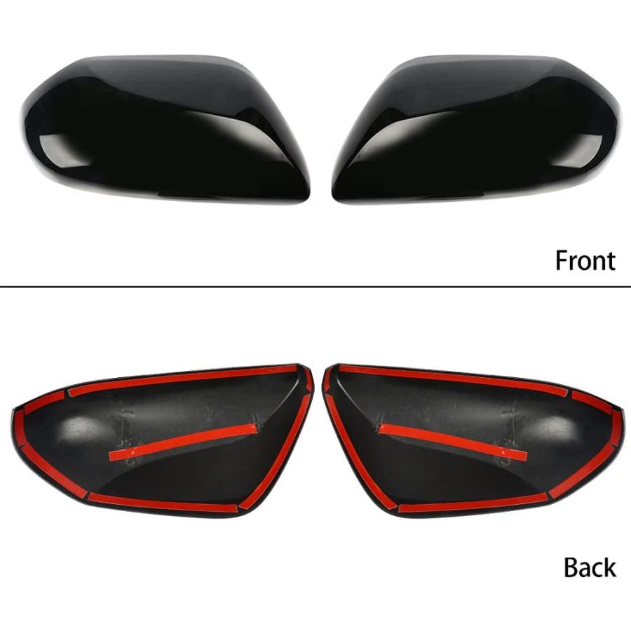 【並行輸入品】 sportuli Black Side Door Mirror Caps + Door Handle Covers Replace f_2