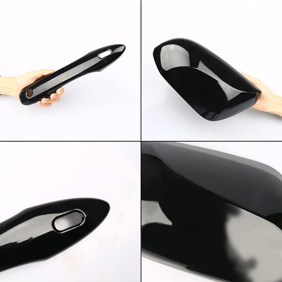 【並行輸入品】 sportuli Black Side Door Mirror Caps + Door Handle Covers Replace f_6