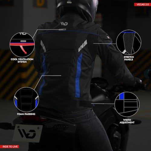 【並行輸入品】 WD Motorcycle Jacket for Men CE Armoured Motorcycle Gear with pa