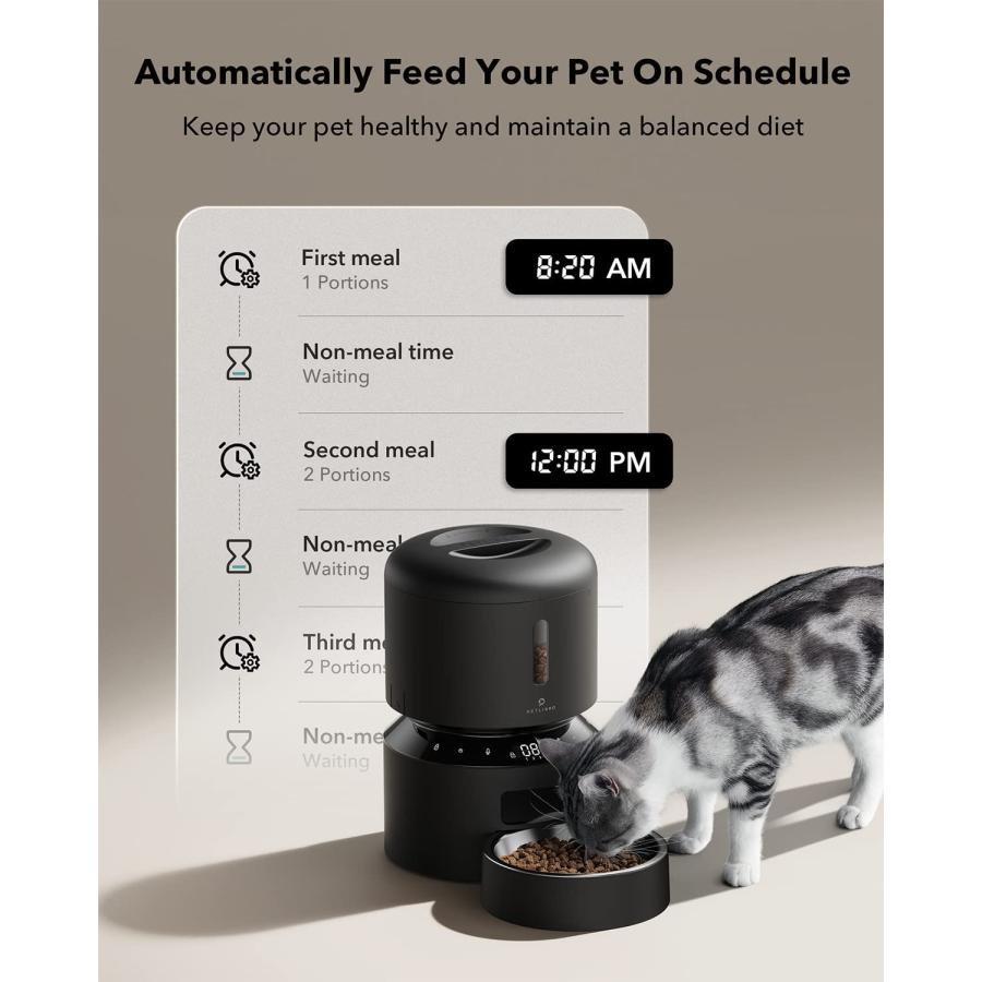 並行輸入品】 PETLIBRO自動給餌器 猫、ステンレススチールボウルと