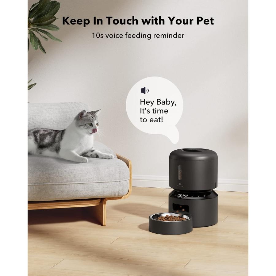 並行輸入品】 PETLIBRO自動給餌器 猫、ステンレススチールボウルと