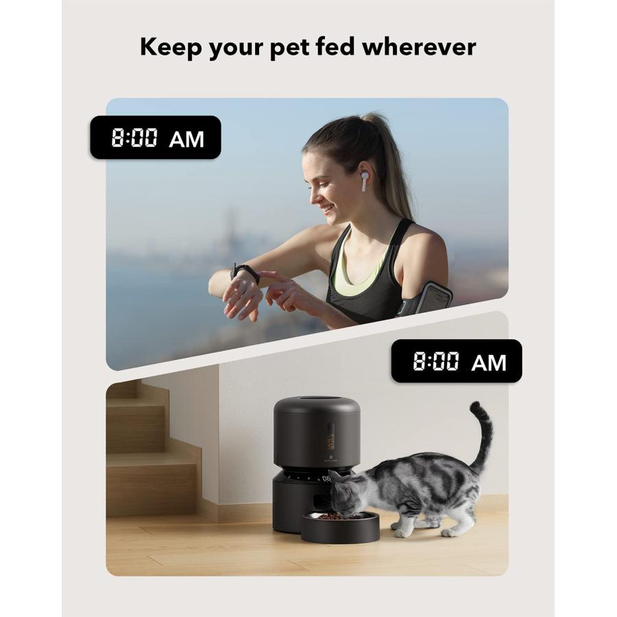 並行輸入品】 PETLIBRO自動給餌器 猫、ステンレススチールボウルと