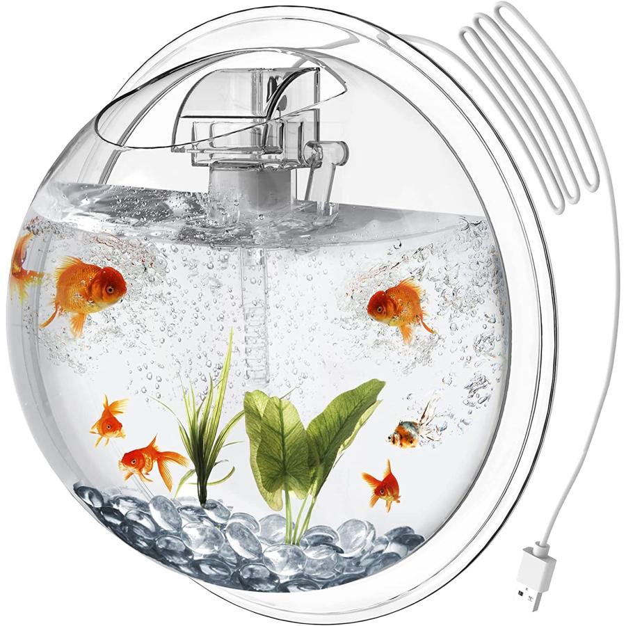 Outgeek Wall Mounted Aquarium Tank 1Gallon Betta Fish Bowl Hanging