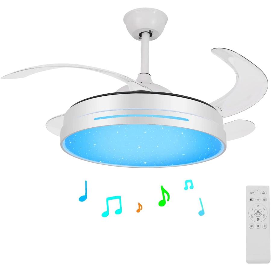 Retractable Ceiling Fan with Lights and Bluetooth 36'' Color kids Ceiling :HFAYB095NM7KFTK:GoodChoice - 通販 - Yahoo!ショッピング