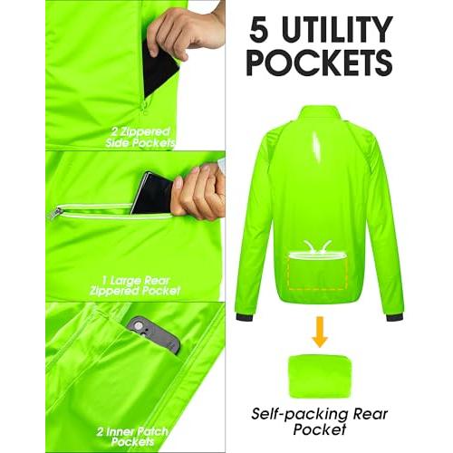 【並行輸入品】 33，000ft Men's Cycling Jacket Long Sleeve， Waterproof Running Bi_7