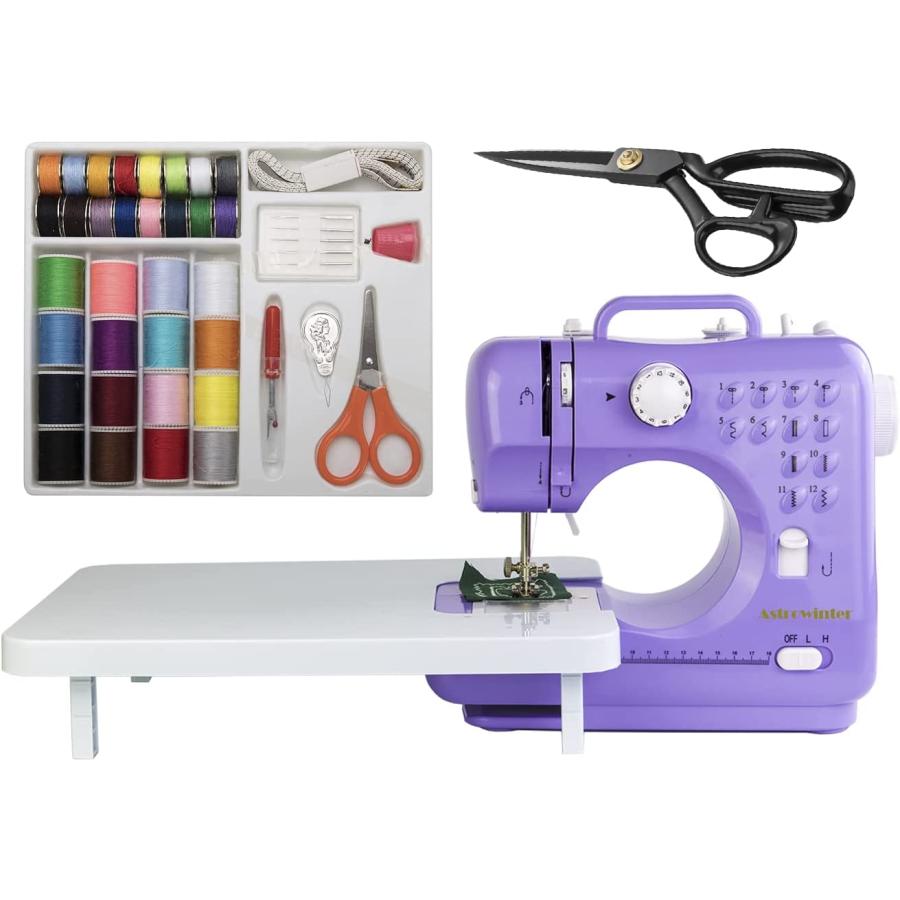Astrowinter Mini Sewing Machine (Extension stand Sewing Supplies set