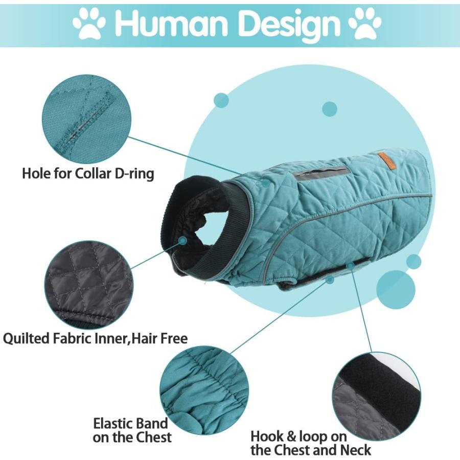 人気の購入できます EMUST Dog Winter Coats Windproof Dog Jackets for Cold Weather with Lofty Collar Puppy Clothes for